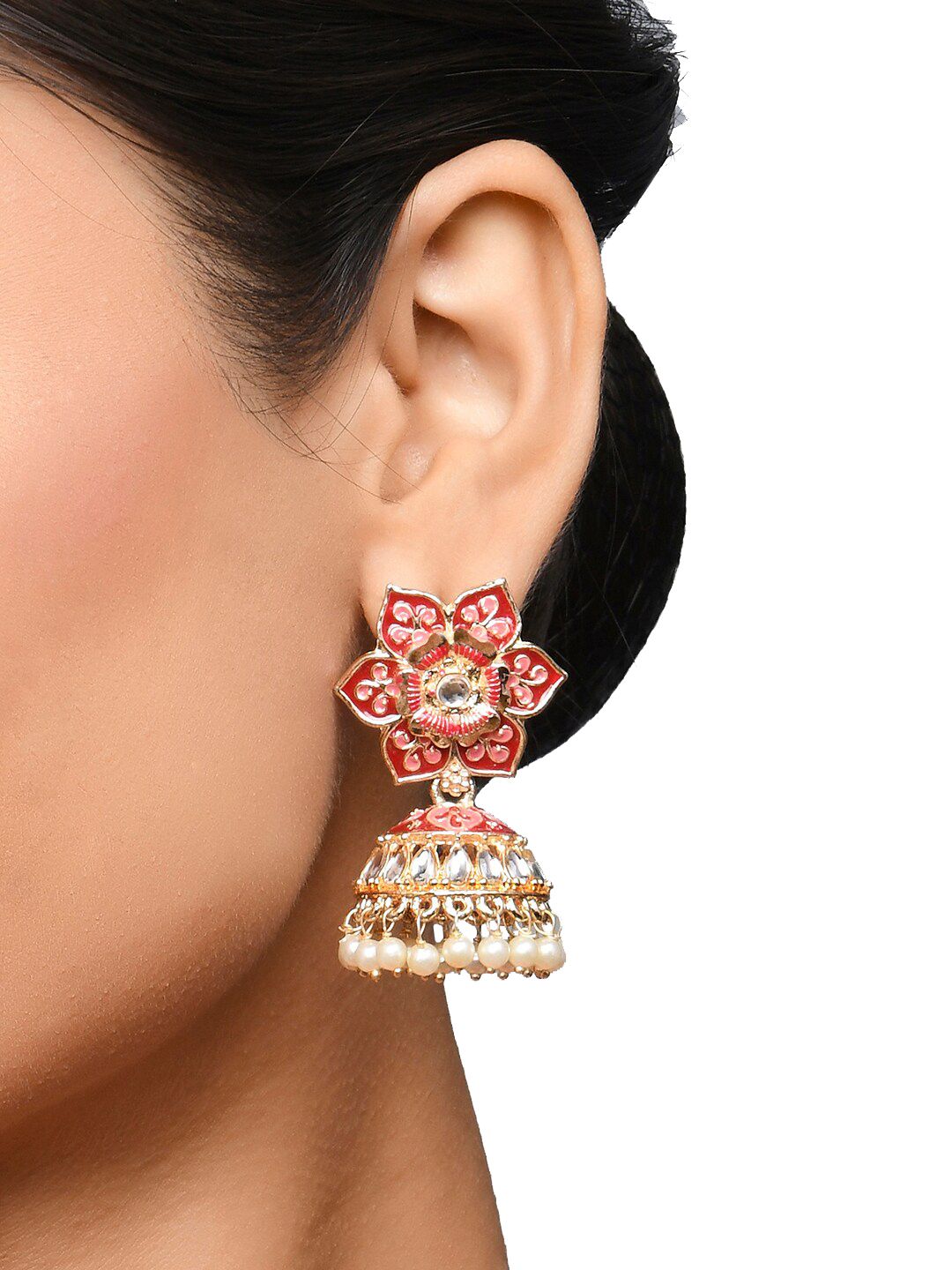 Fida Gold Plated Dome Jhumka for Women