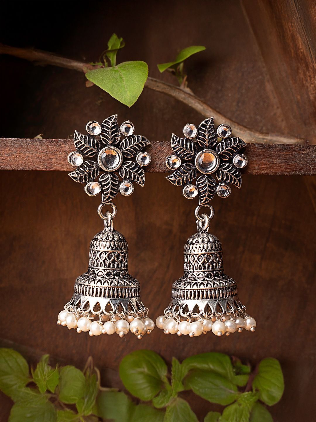 Floral Ethnic Jhumka for Women