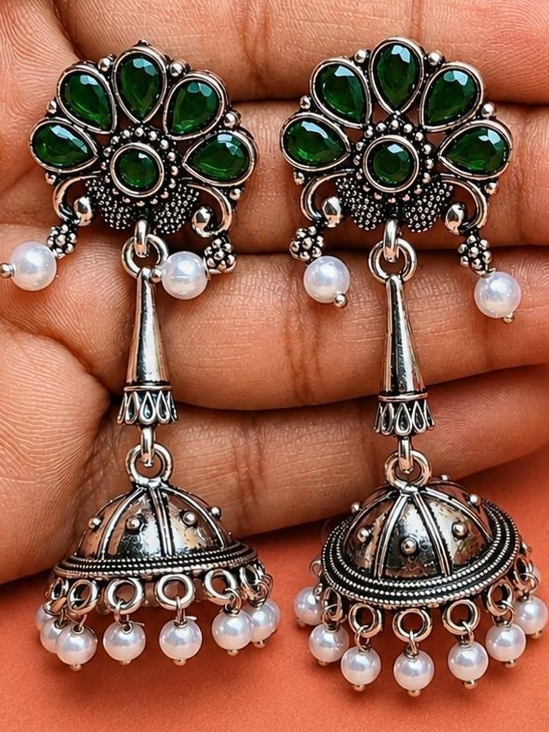 Floral Theme Designer Jhumka for Women