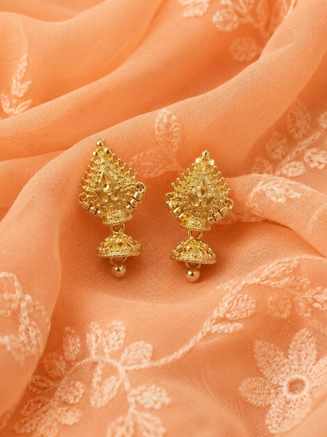GOLD CASH Geometric Jhumka for Women