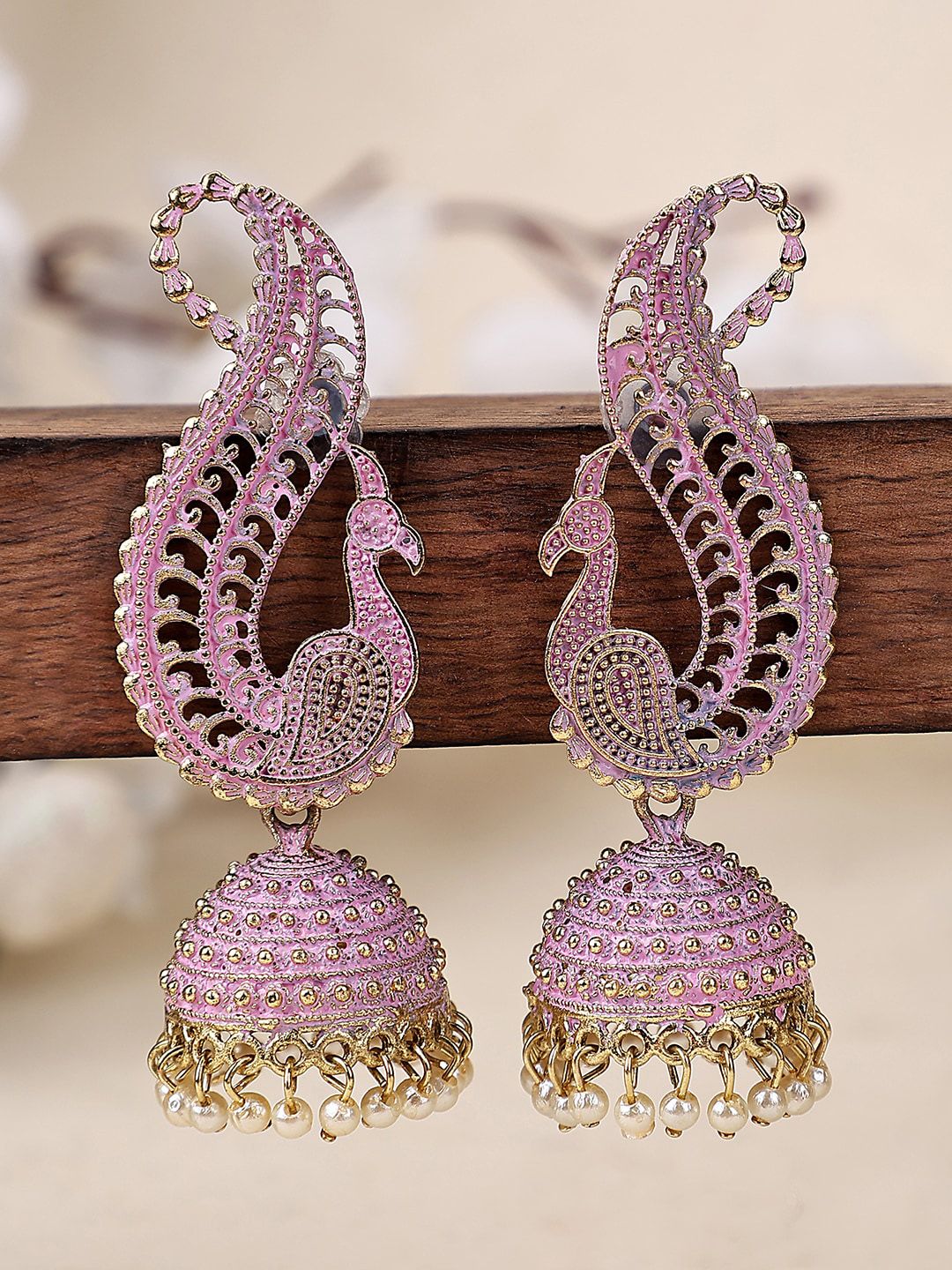 Gold Plated CZ Studded Dome Jhumka