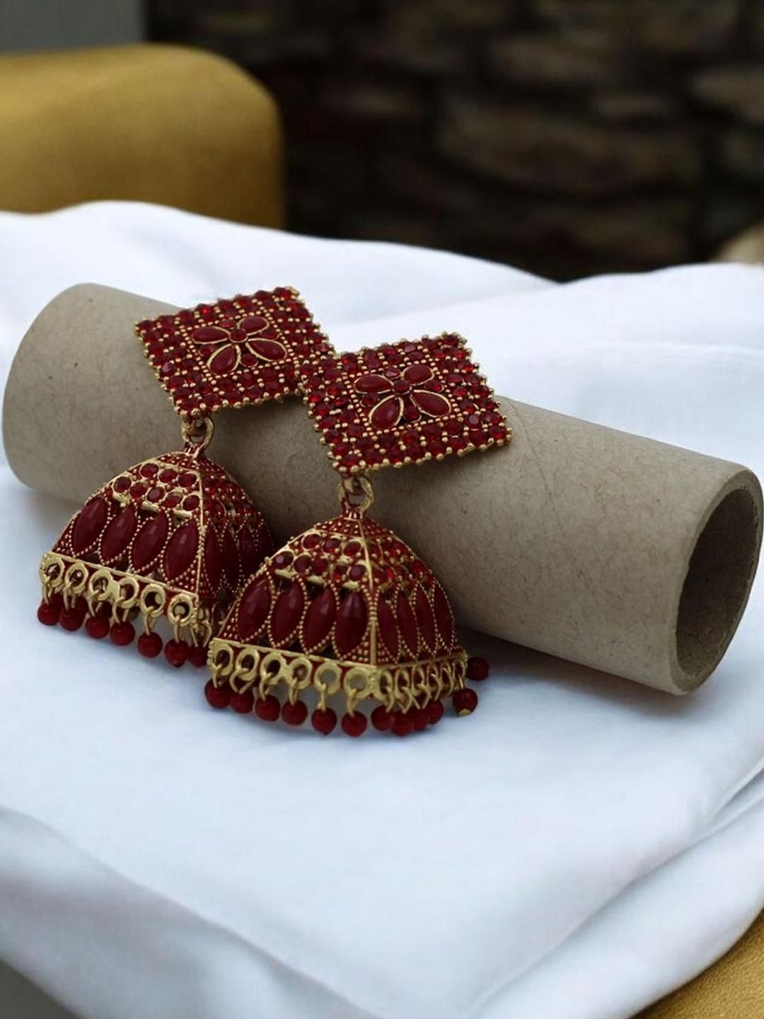Gold Plated Jhumka Earrings