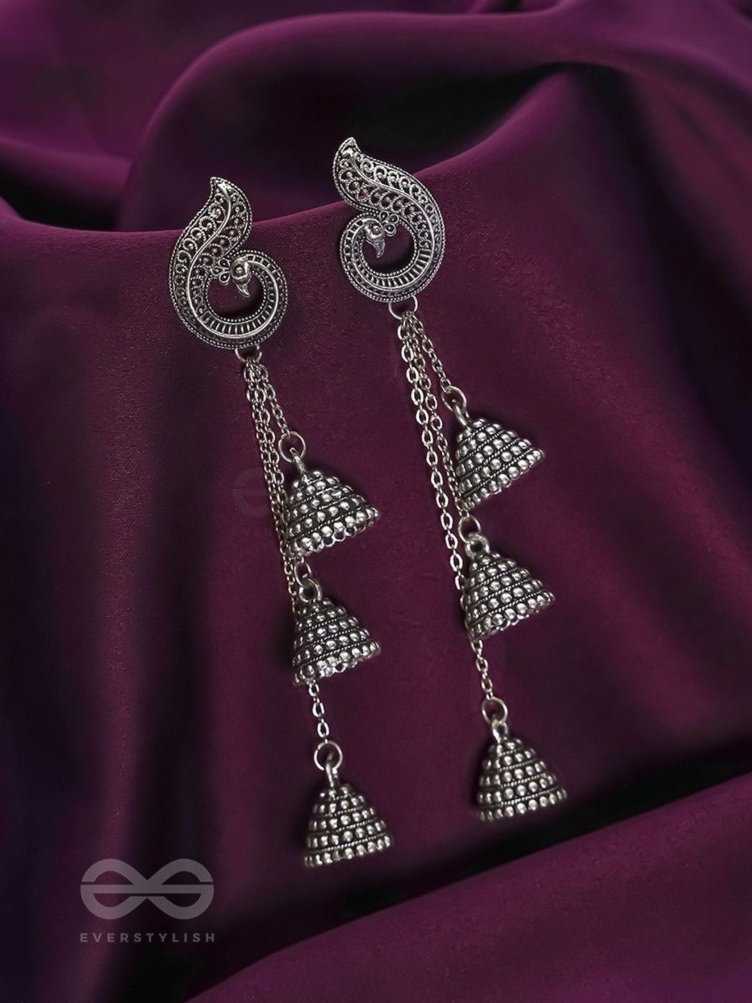 Graceful Oxidised Jhumka Earrings | Traditional Indian Artificial Jewellery