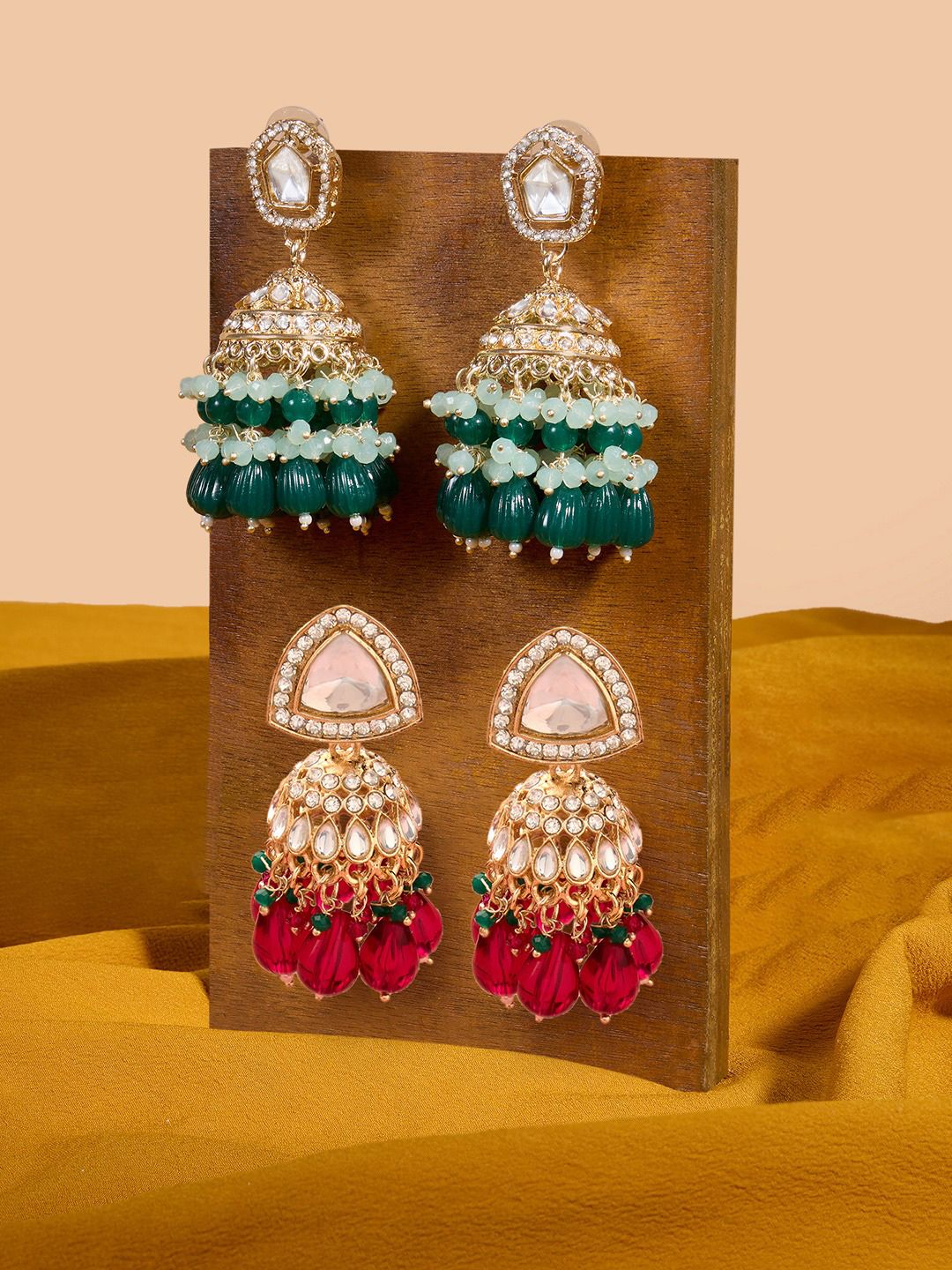 Indian Jhumkas: Traditional Artificial Gold Plated Earrings Collection