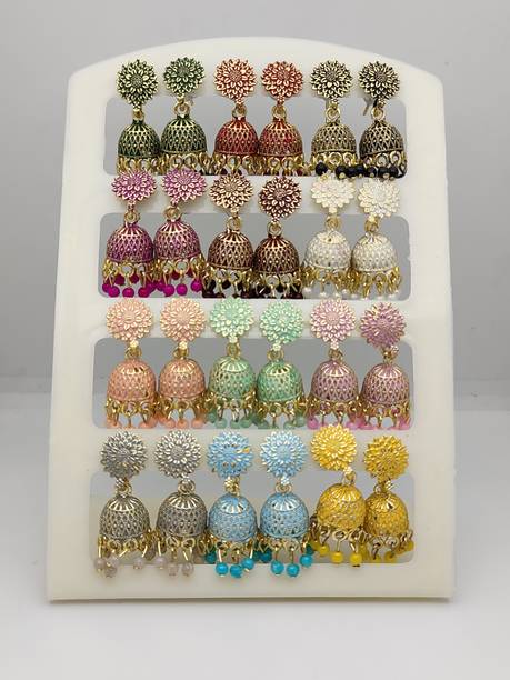 Lightweight Jhumka Combo Pack of Twelve Pairs