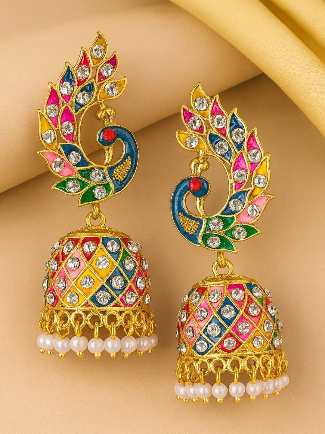 Lovansh Peacock Jhumka Earrings