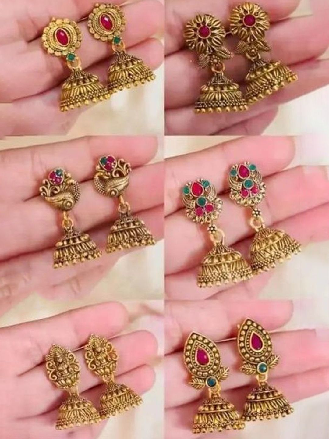 MADDY SPACE Gold Plated Beaded Jhumka for Women