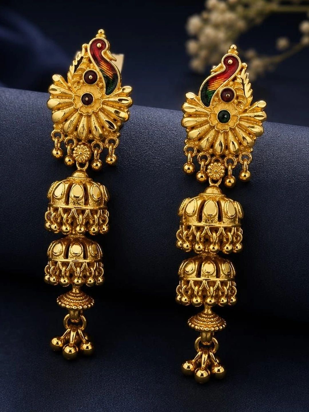 MAK & ART Peacock Jhumka for Women