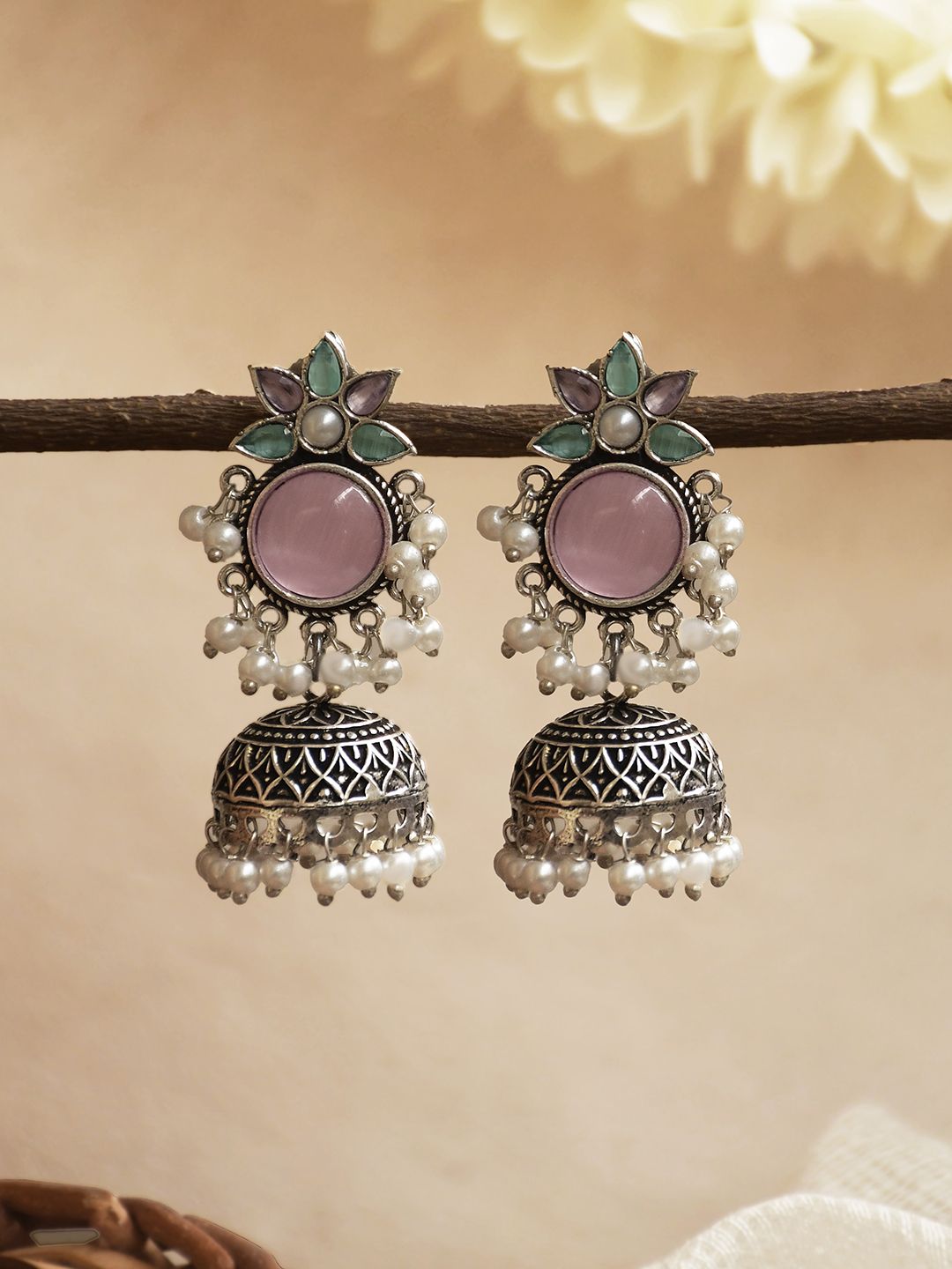 NAMAN ARTS Oxidised Jhumka for Women