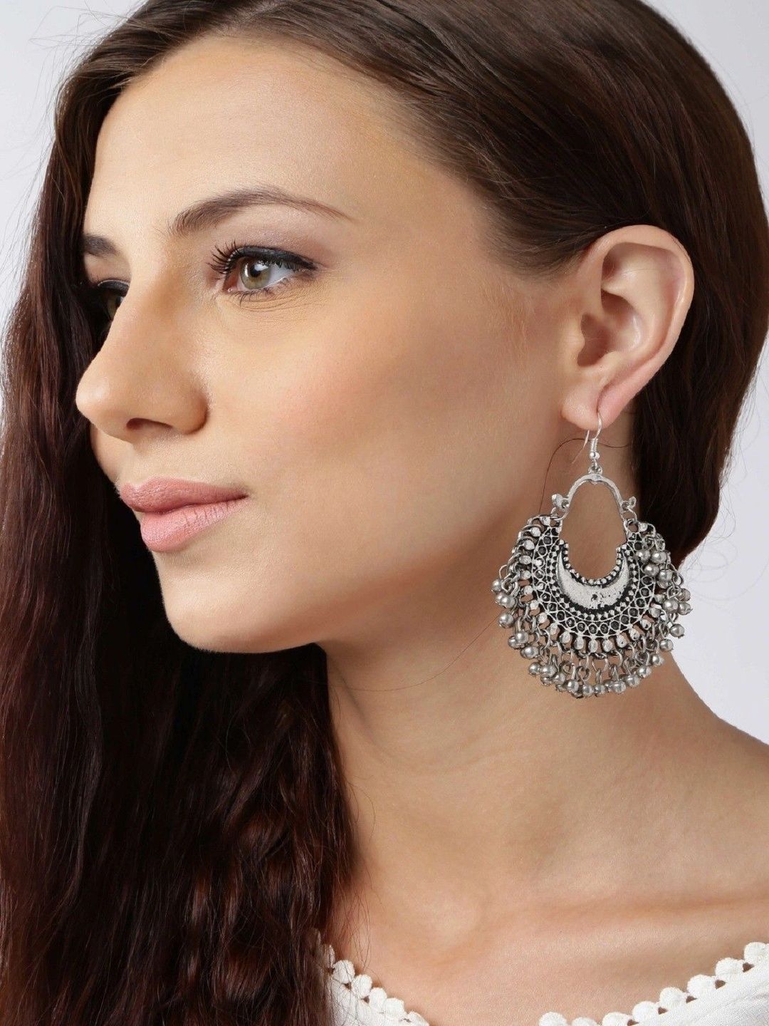 Nityakshi Crescent Shaped Jhumka for Women