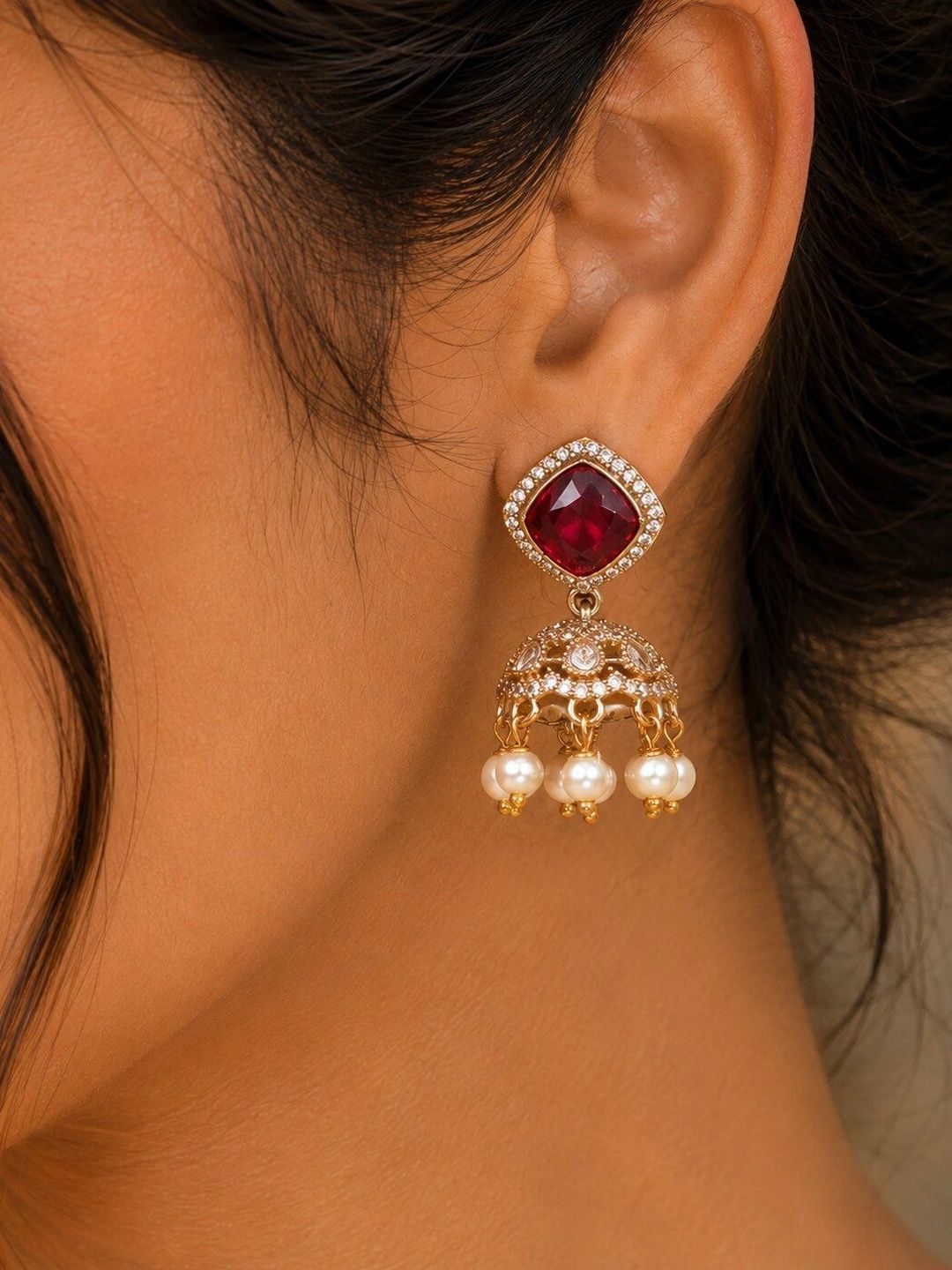 Opal Touch Designer Jhumka for Women