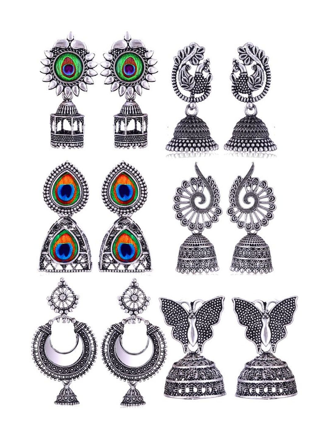 Oxidized Silver Jhumka for Women