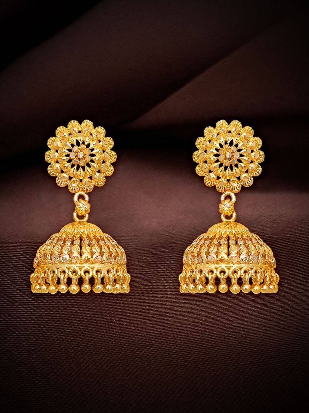 Raj And Deb Floral Jhumka for Women