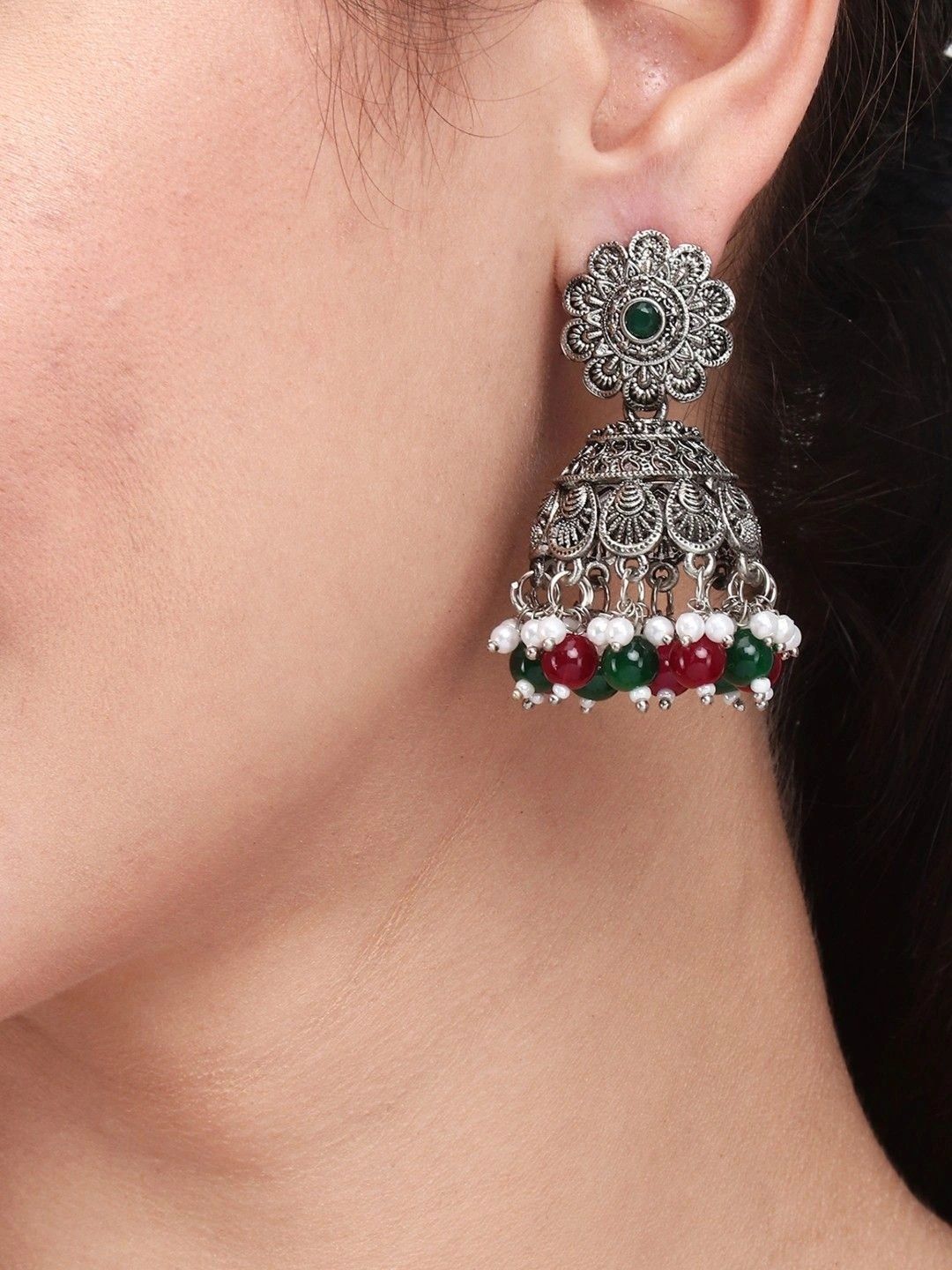 Sangria Chic Circular Jhumka Design