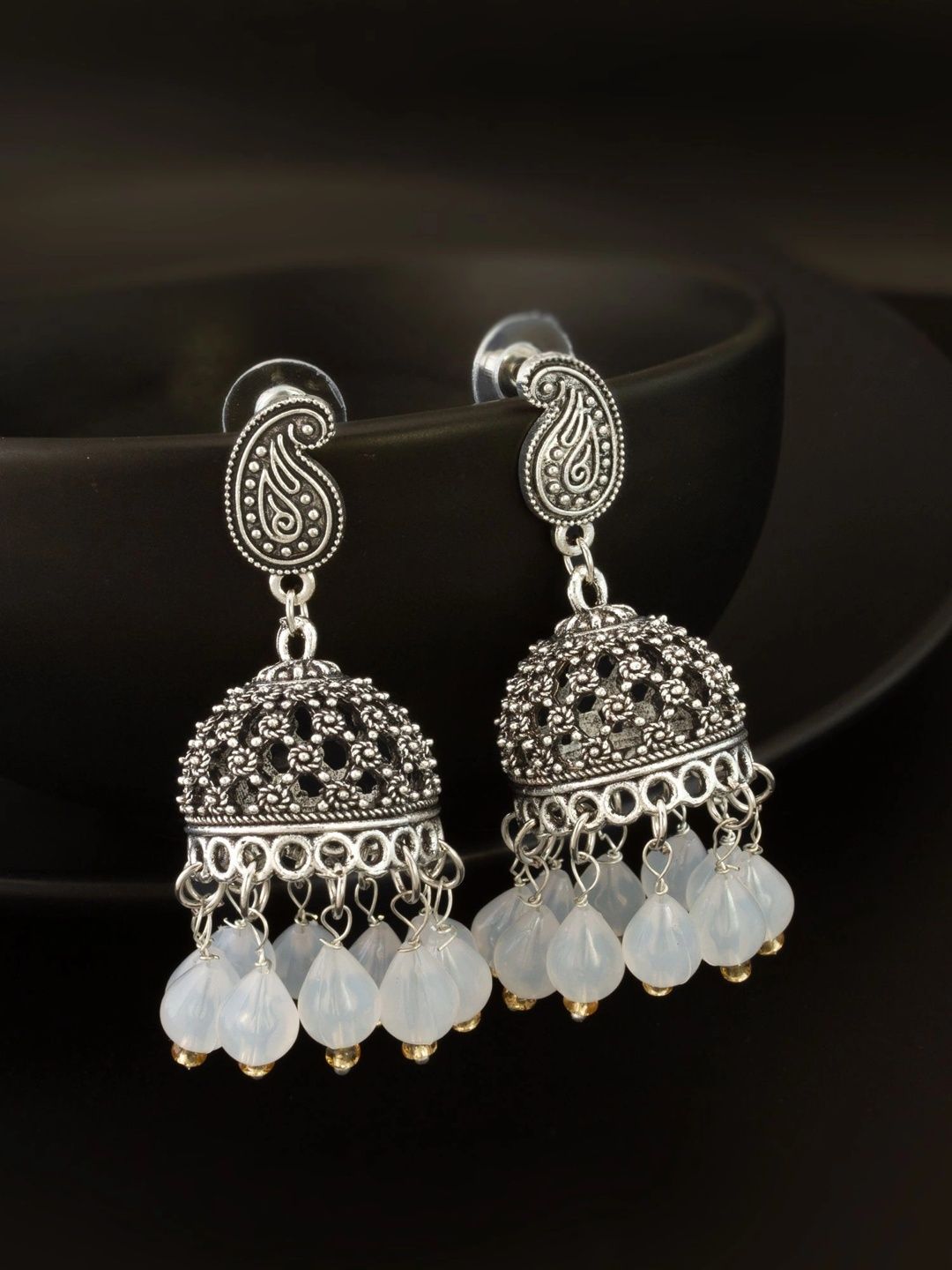 Sangria Paisley Jhumka Earrings