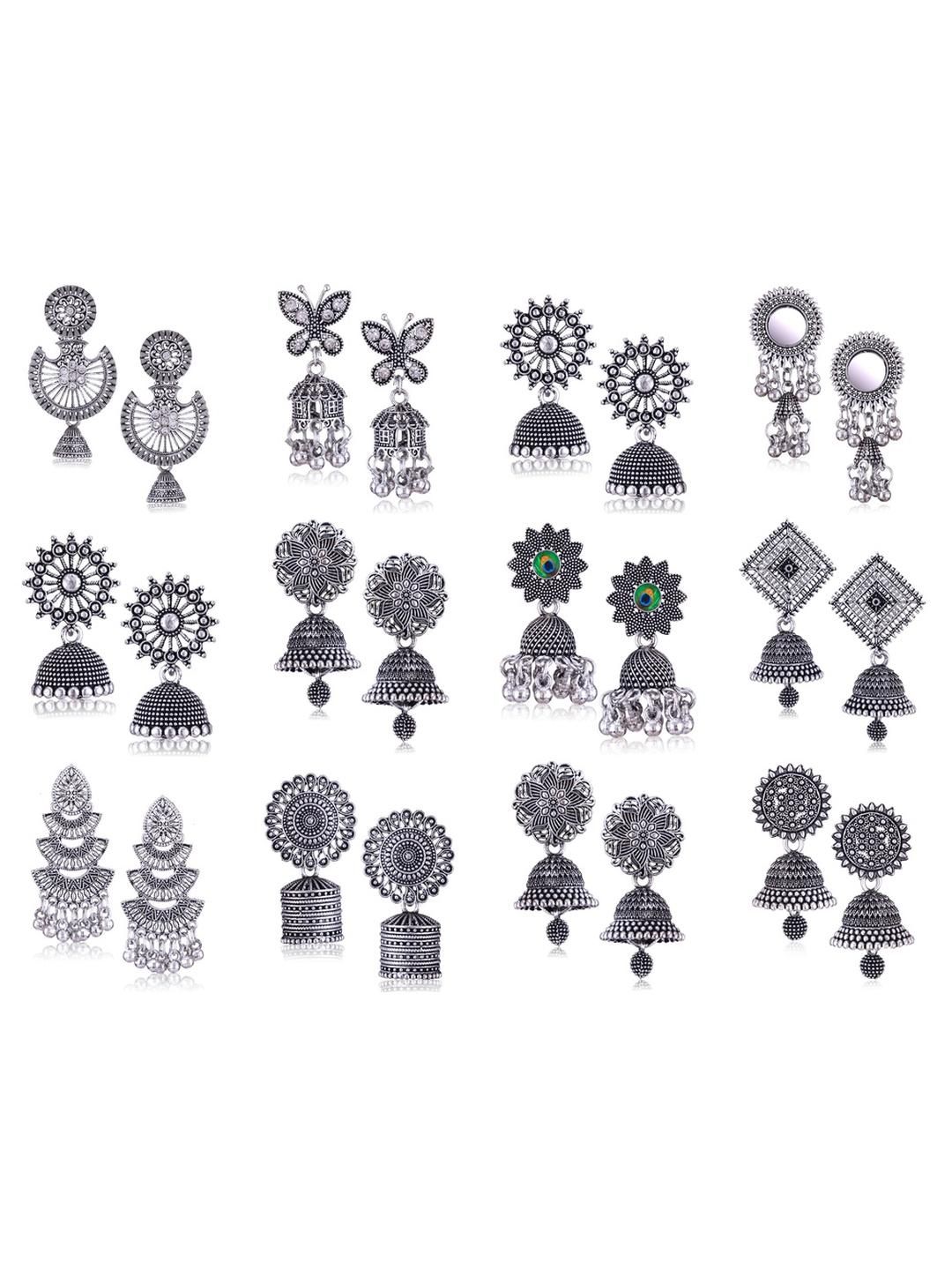 Sangria Silver-Plated Alloy Earrings for Women