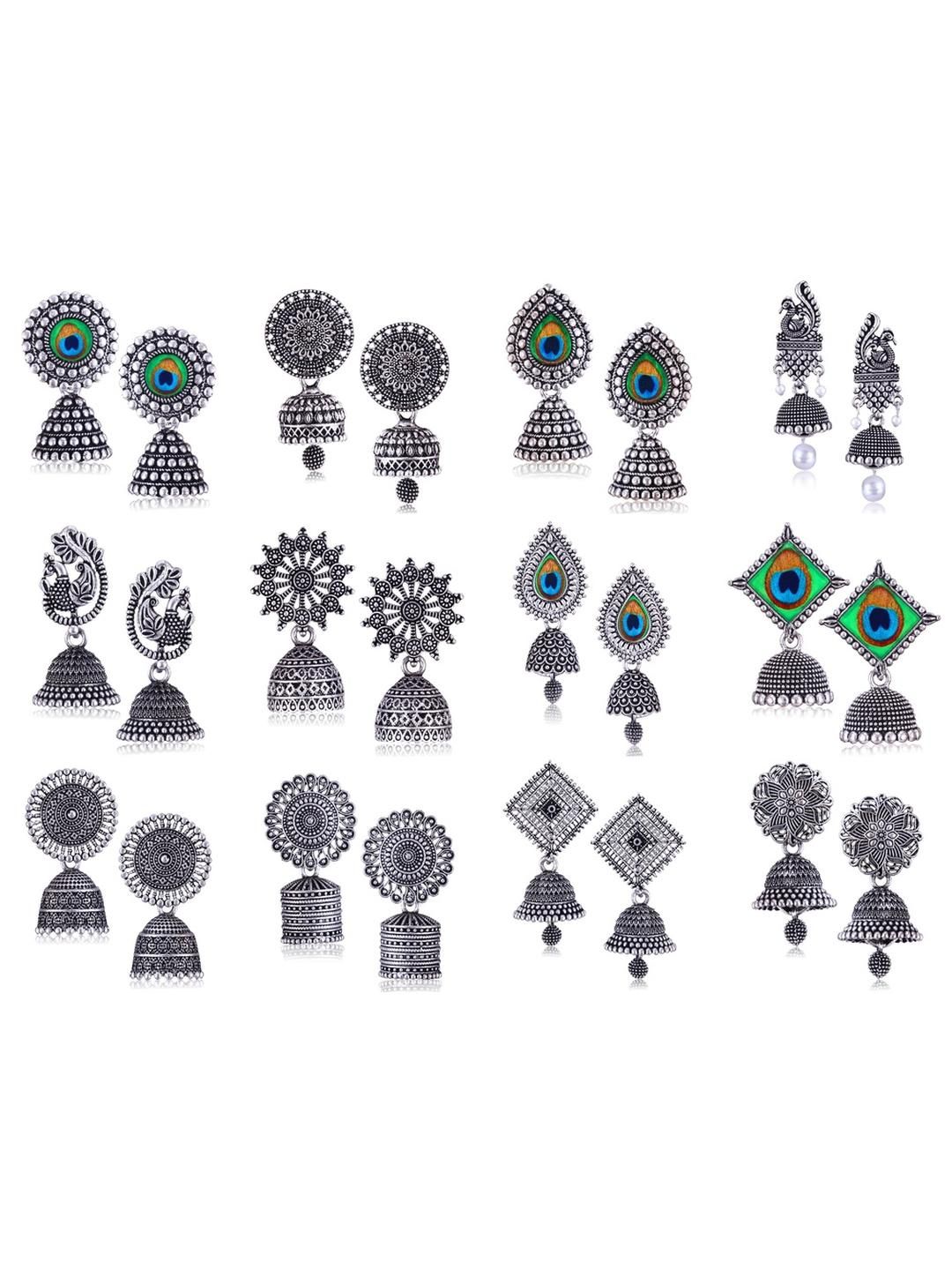 Sangria Statement Silver-Plated Alloy Earrings