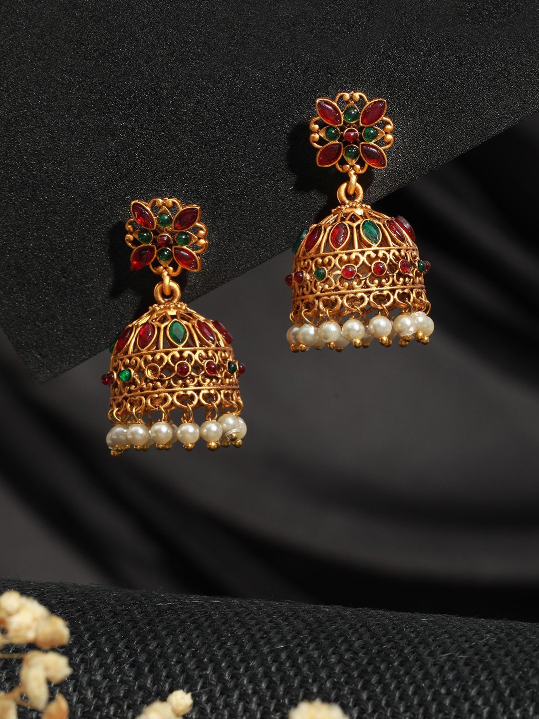 Saraf RS Jewellery Gold Contemporary Jhumka