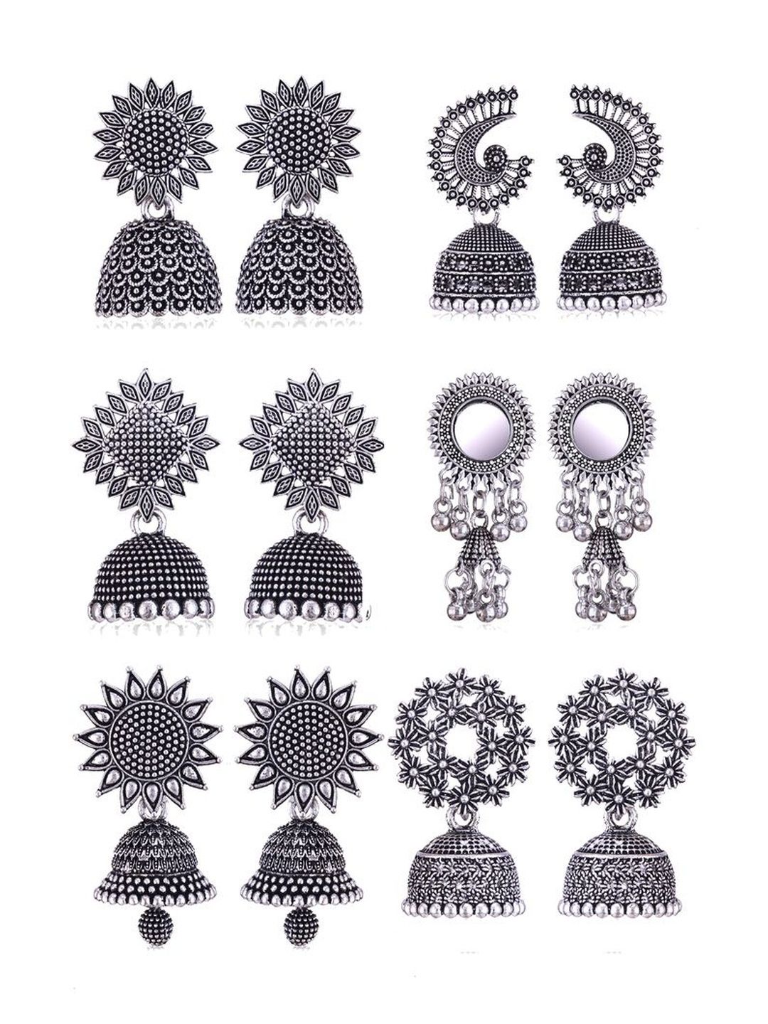 Set of 6 Dome Shaped Jhumka for Women