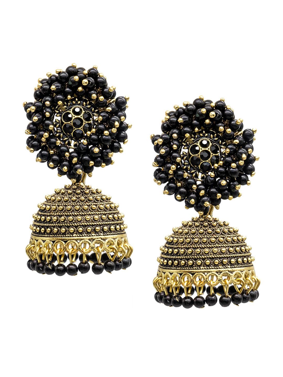 Shining Jewel Gold Plated Stone Jhumka