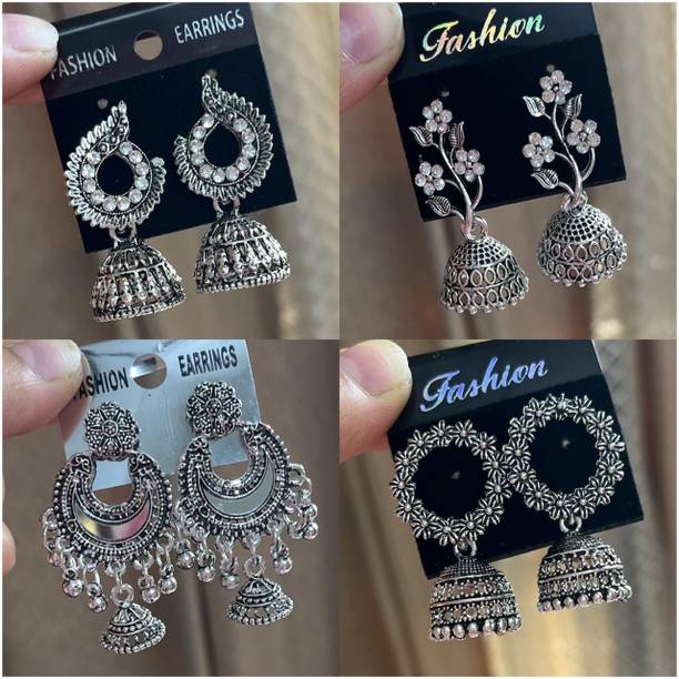 Silver AD Cubic Zirconia Earring Set for Women
