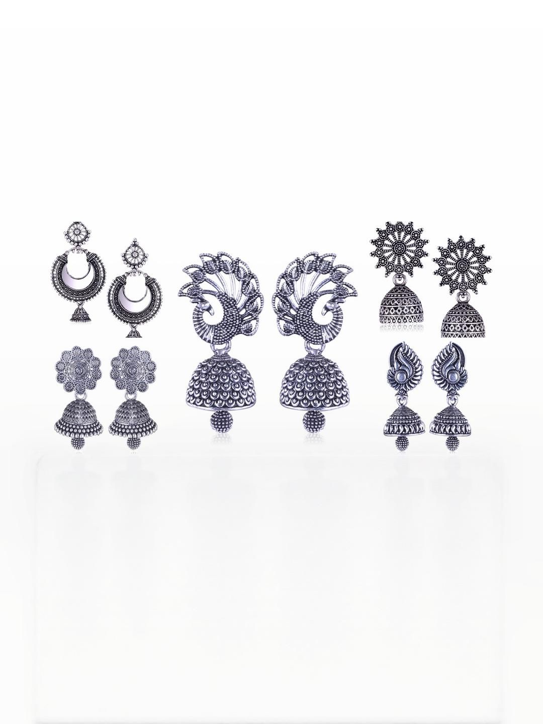 Silver Alloy Ethnic Jhumka