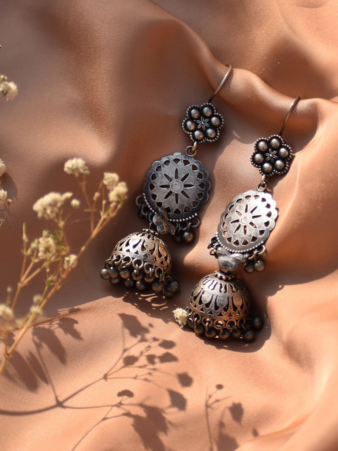 Silver Contemporary Jhumka for Women