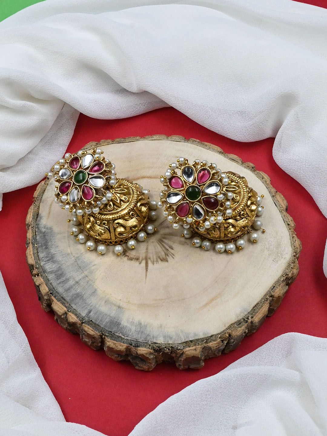 StileAdda Classic Gold Jhumka for Women