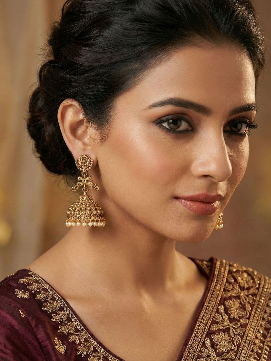 Stunning Artificial Gold Jhumka Earrings for Festive Occasions