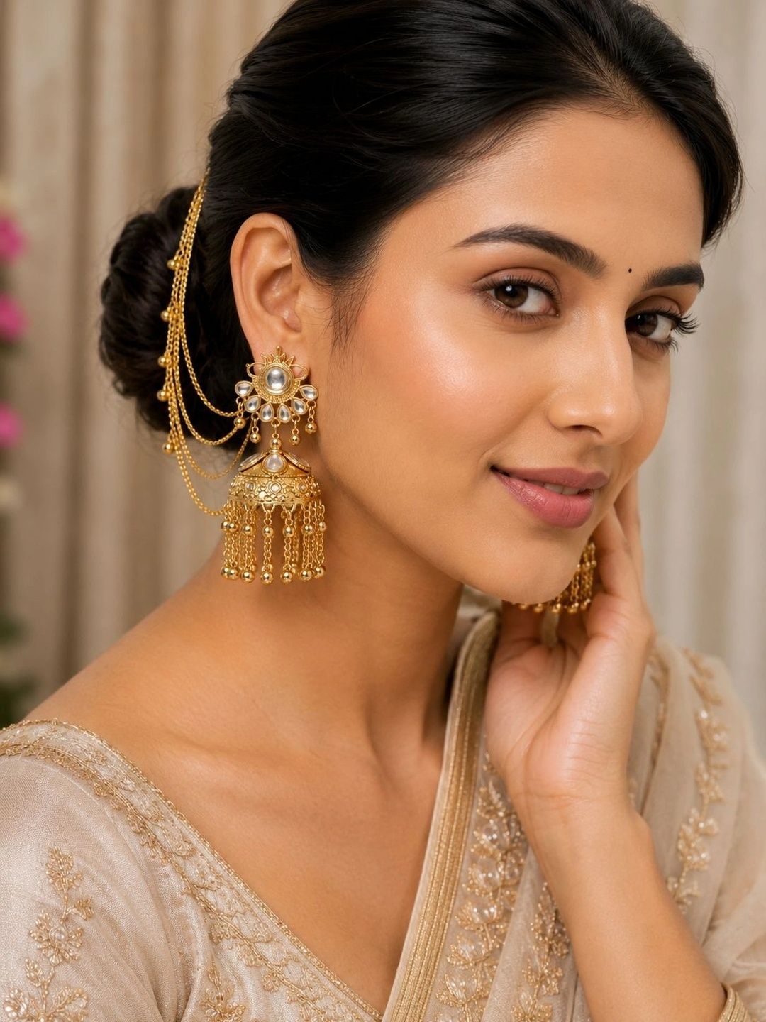 SZN Circular Jhumka Earrings for Festive Styling