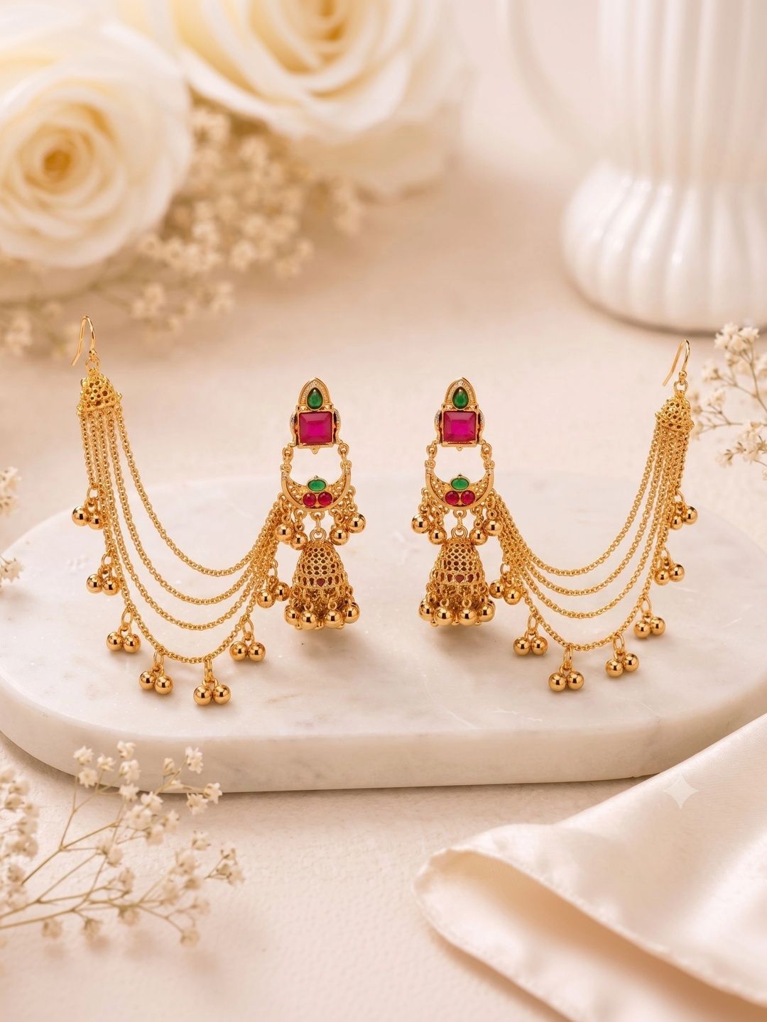 SZN Contemporary Jhumka Earrings