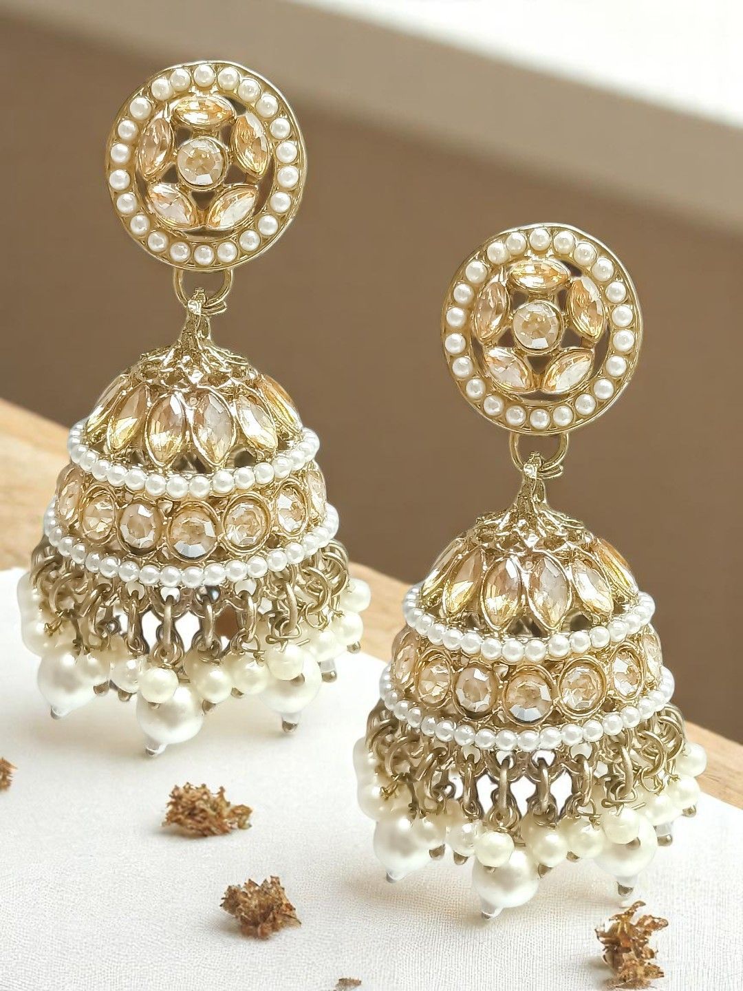 Traditional Artificial Jhumka Earrings | Gold Plated Designs