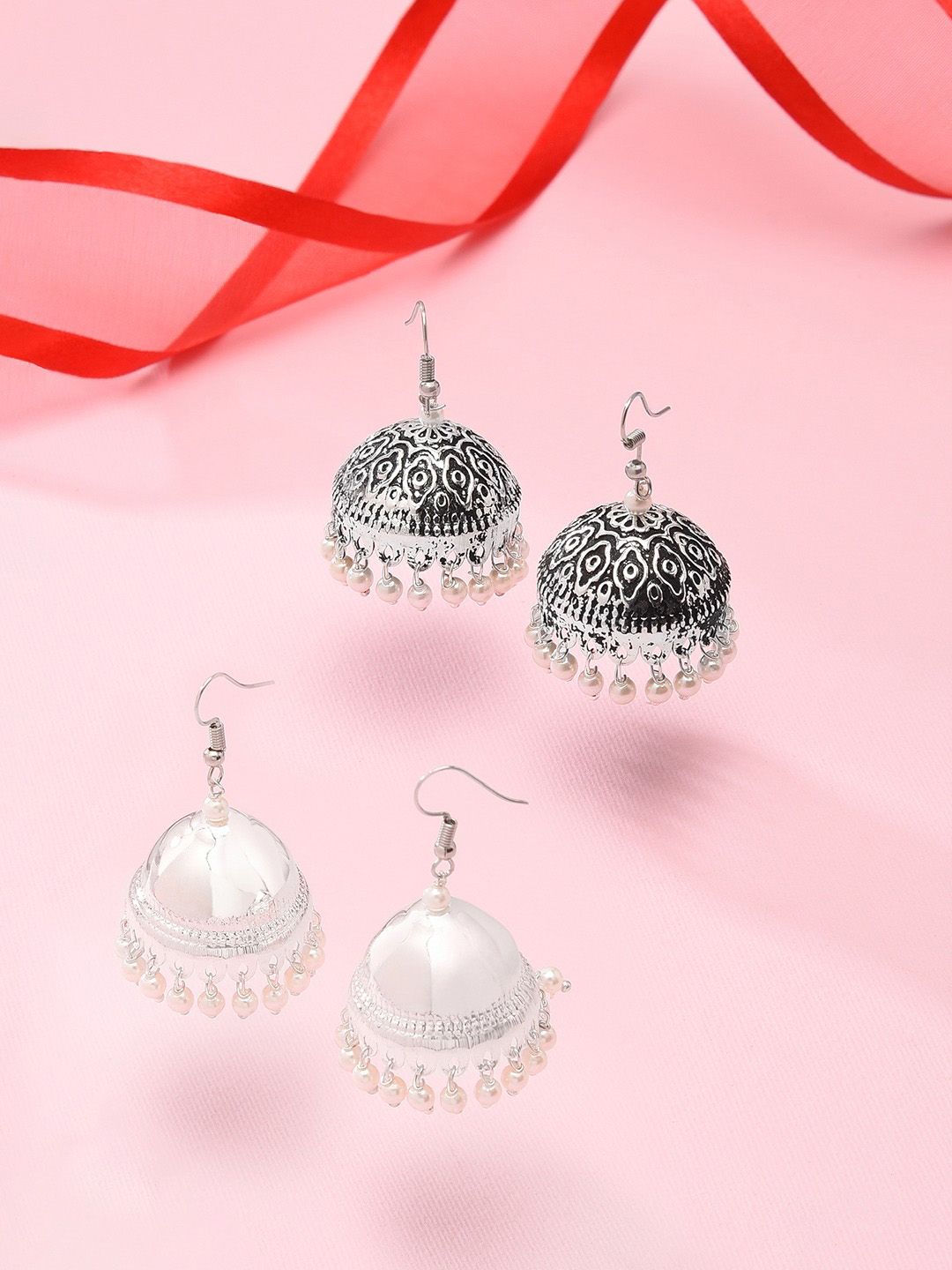 Traditional Artificial Jhumka Earrings | Oxidized & Silver Tone Designs