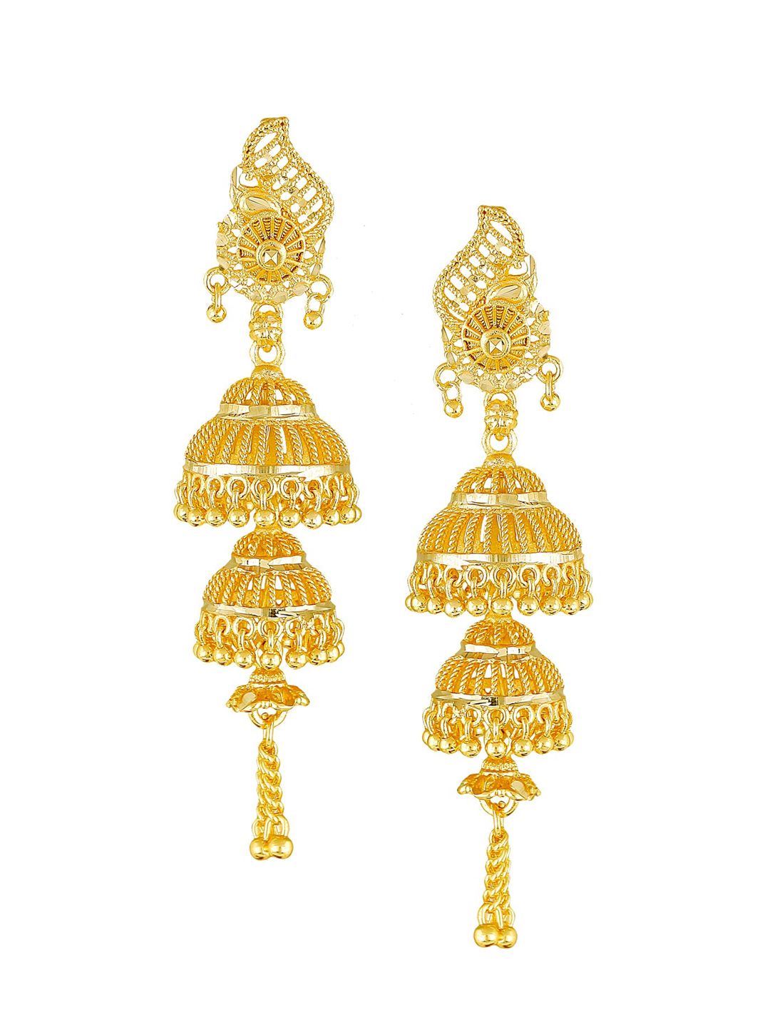 Traditional Gold-Plated Jhumka for Women