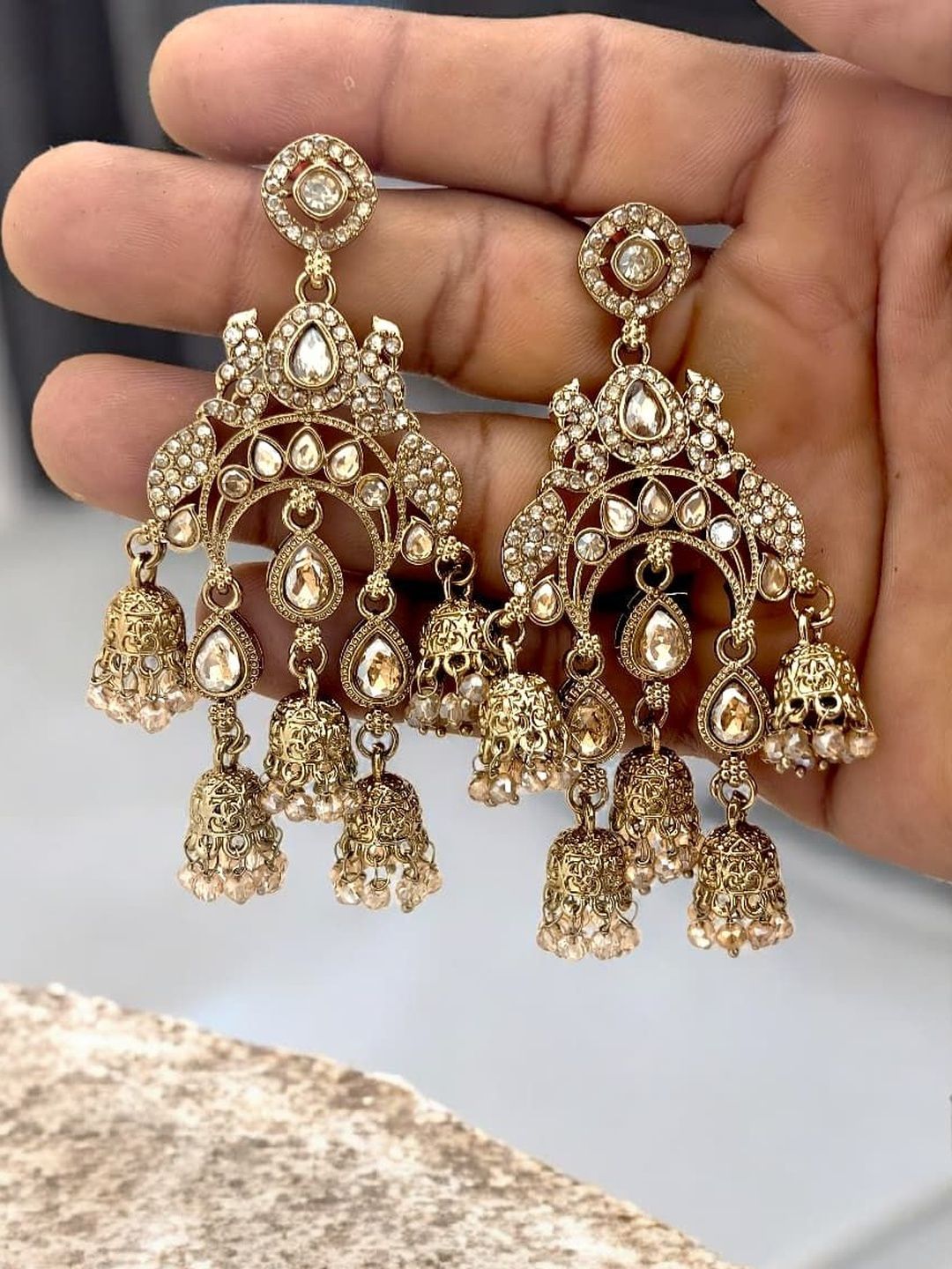 Traditional Indian Wedding Jhumka Designs | Artificial Gold Plated Earrings