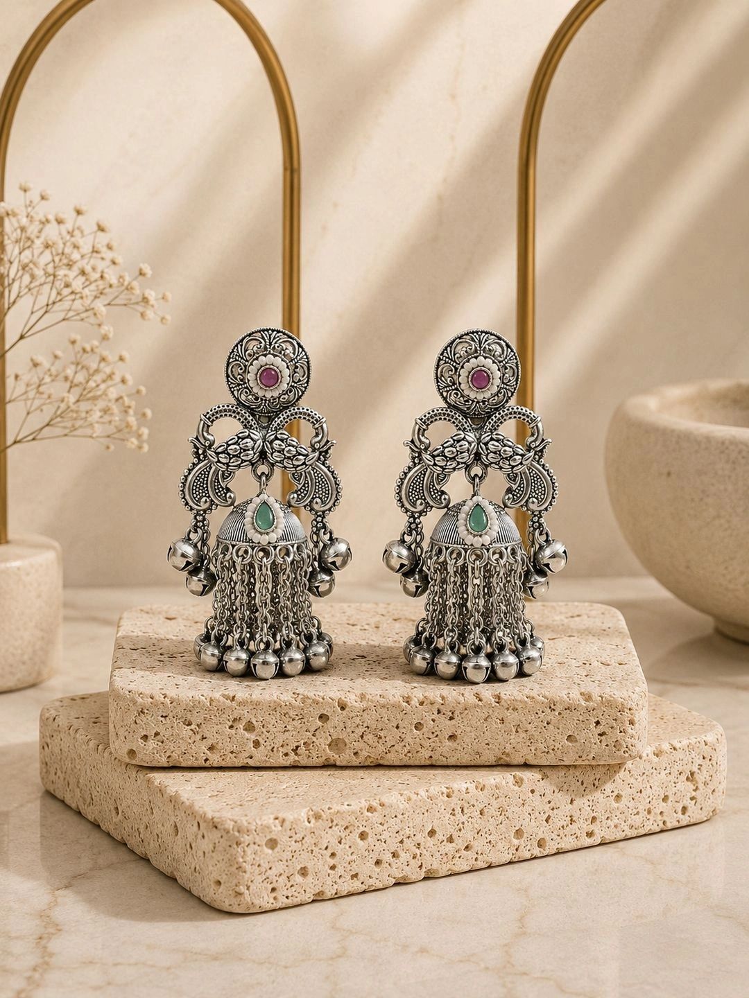 Venyora Classic Circular Jhumka for Women
