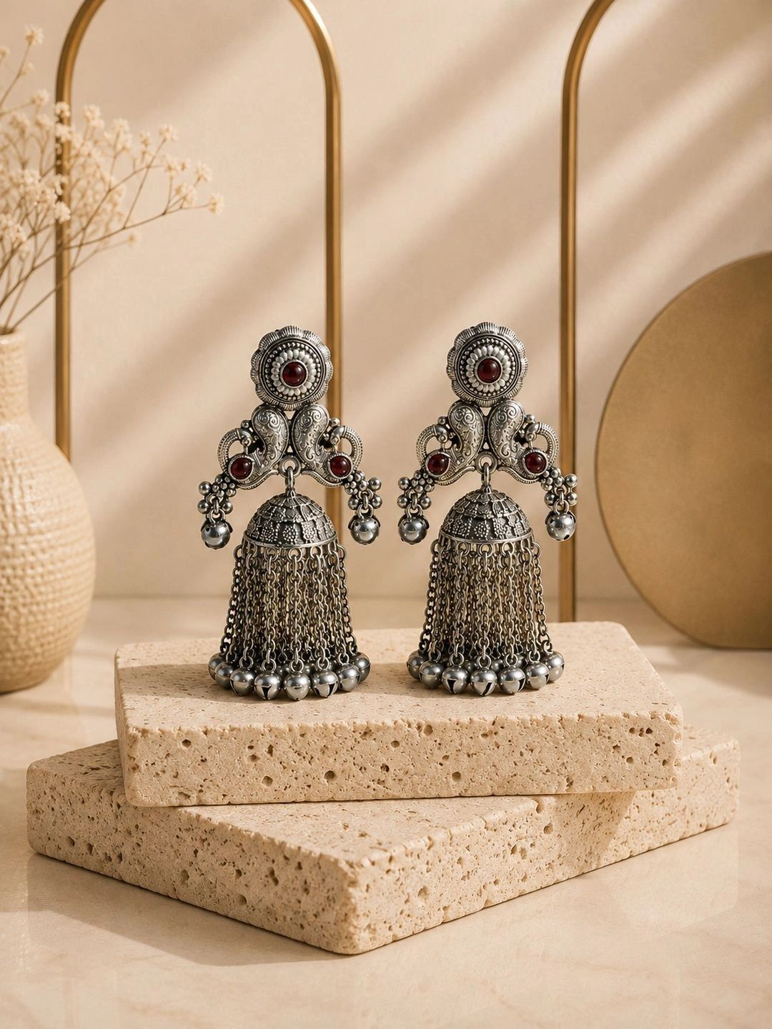 Venyora Geometric Jhumka for Women