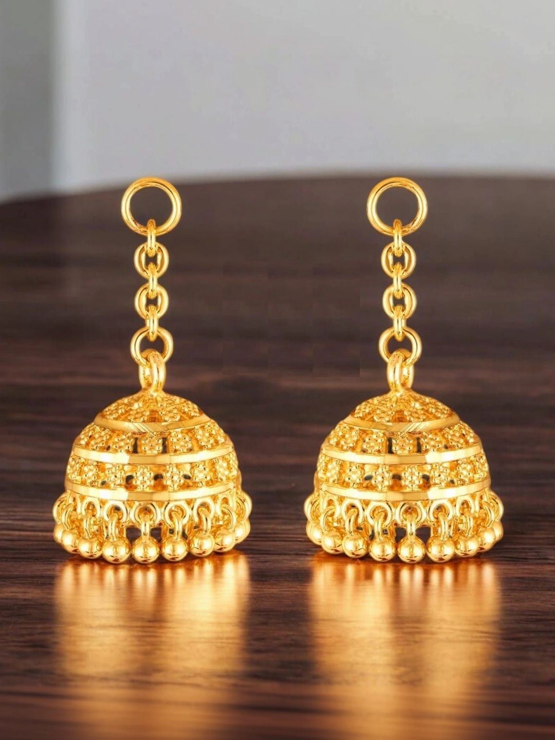 VIVASTRI Dome Shaped Jhumka Earrings