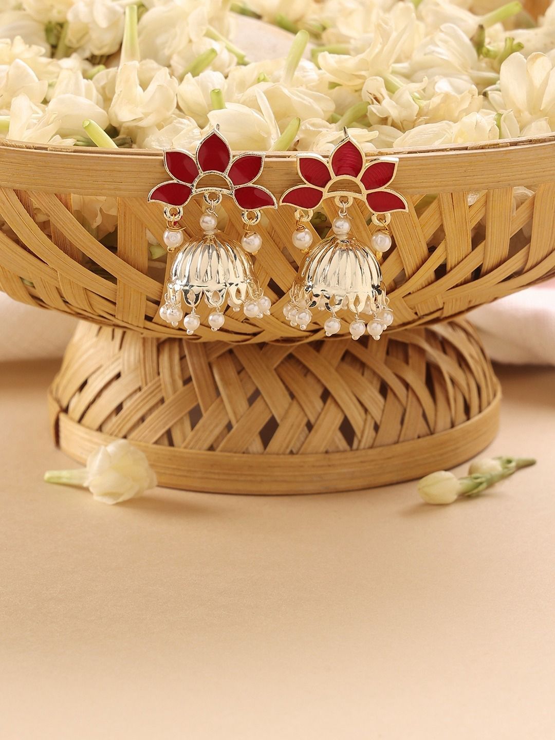 Zaveri Pearls Gold Dome Jhumka for Women