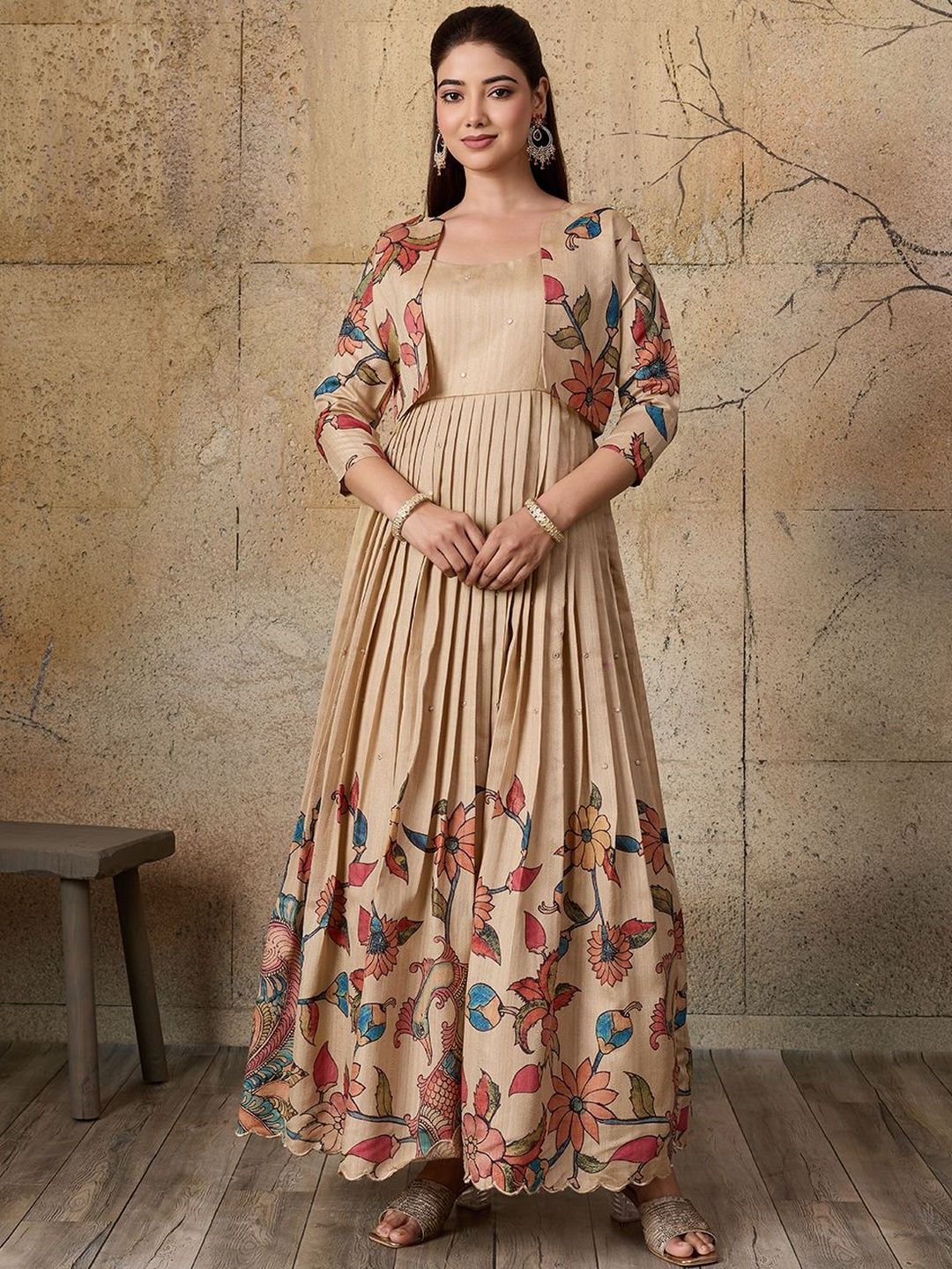 Here&Now Embroidered Flare Dress