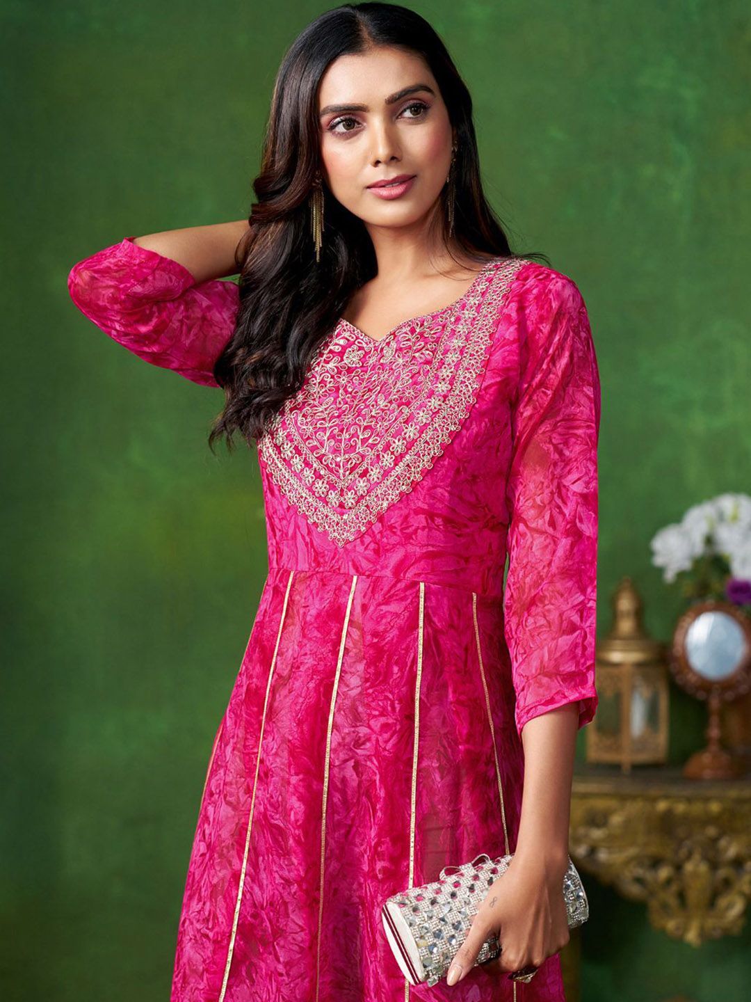 Kalini Ethnic Motifs Flare Dress