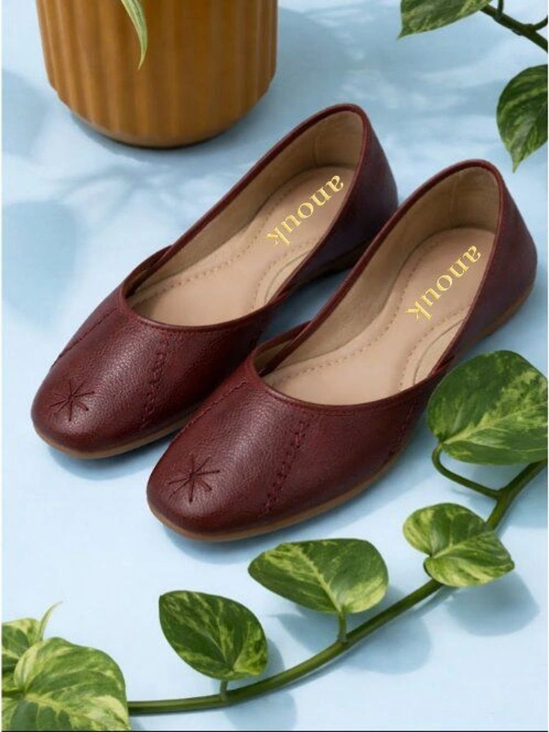 Anouk Maroon Flats: Indian Ethnic Style Meets Everyday Comfort
