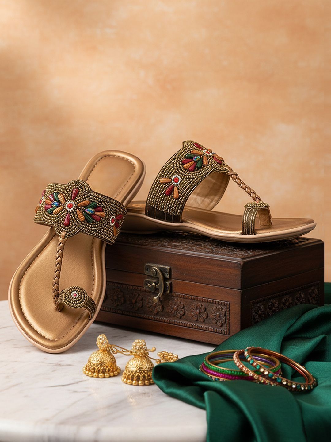 Elevate Your Style: Handcrafted Kolhapuri Chappals for Women