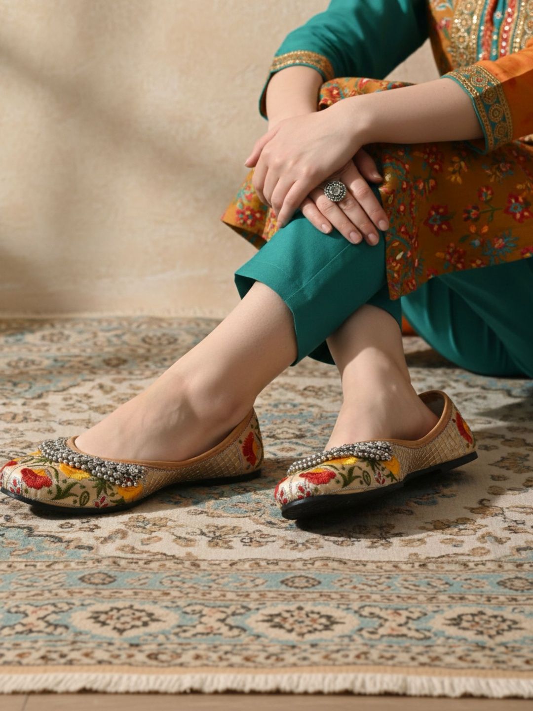 Exquisite Embroidered Kolhapuri Chappals for Women | Shop Ethnic Footwear