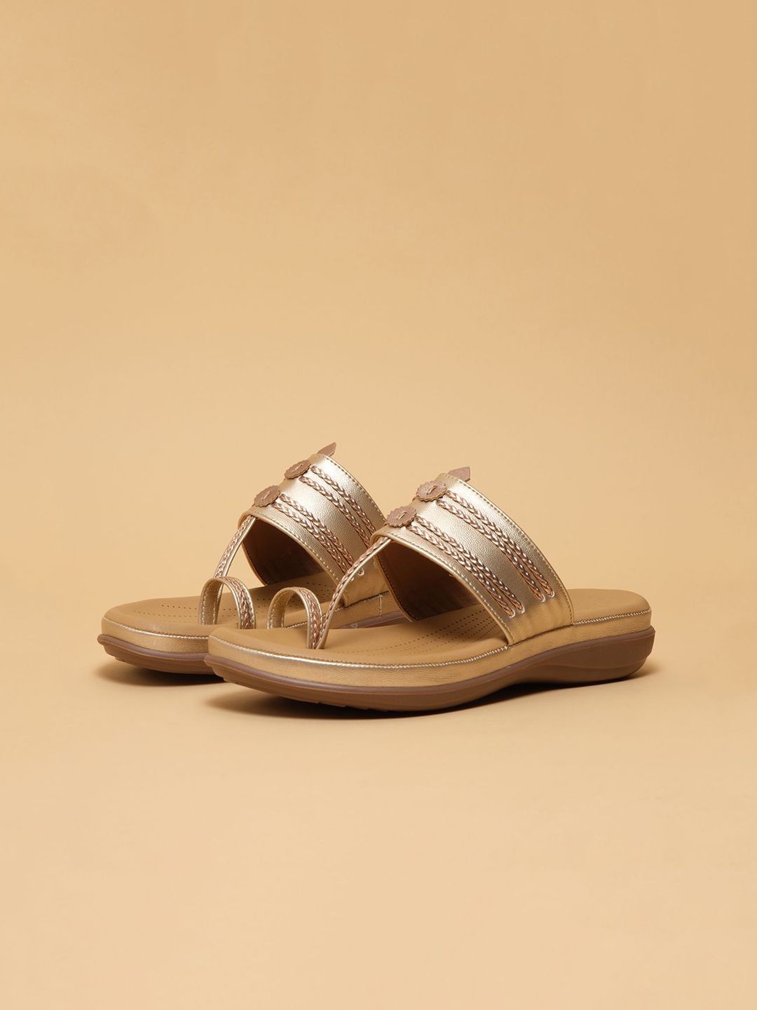 Golden Kolhapuri Chappals for Women: Ethnic Style & Comfort