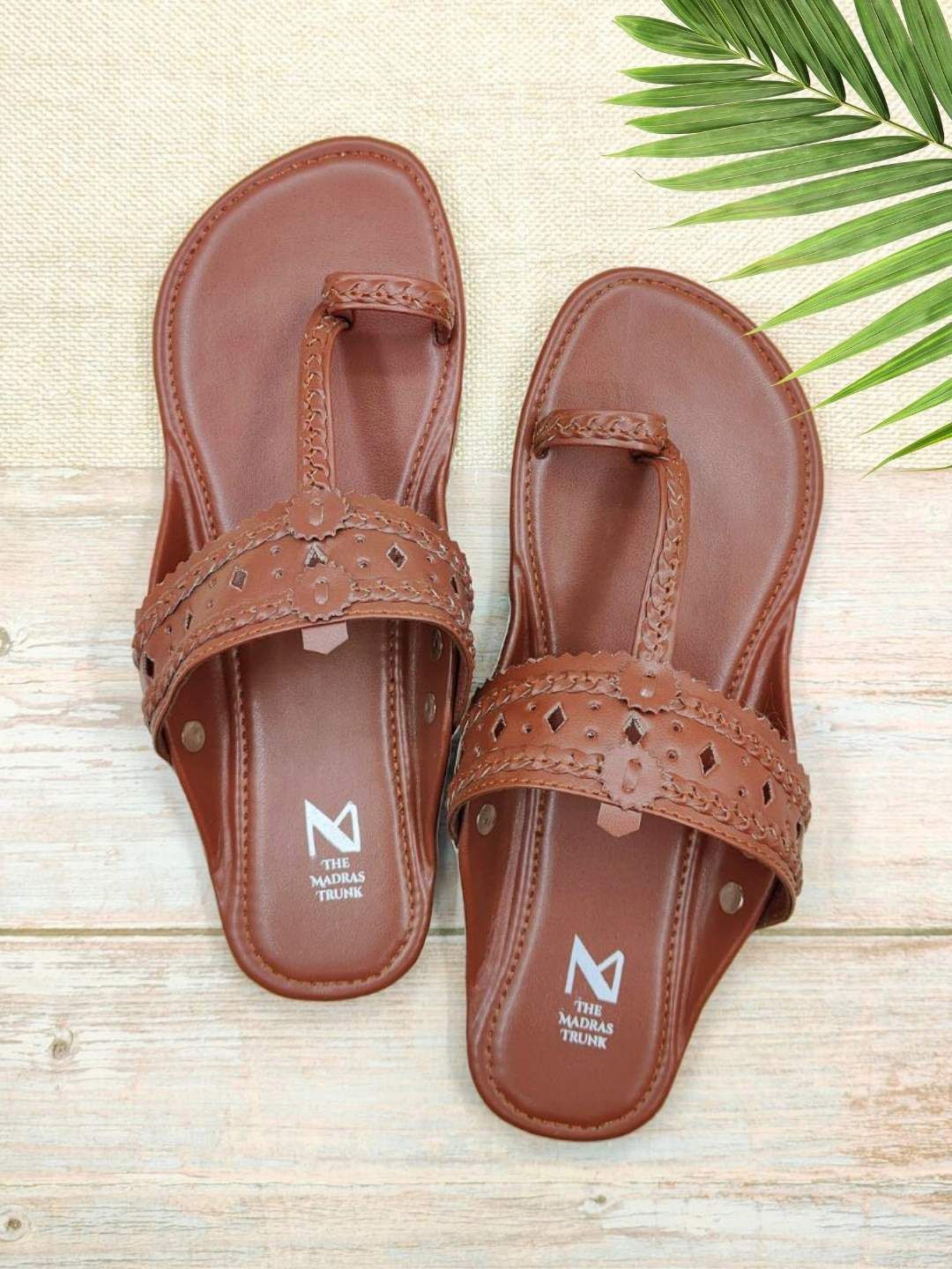 Timeless Brown Kolhapuri Chappals for Women | Handcrafted Indian Style