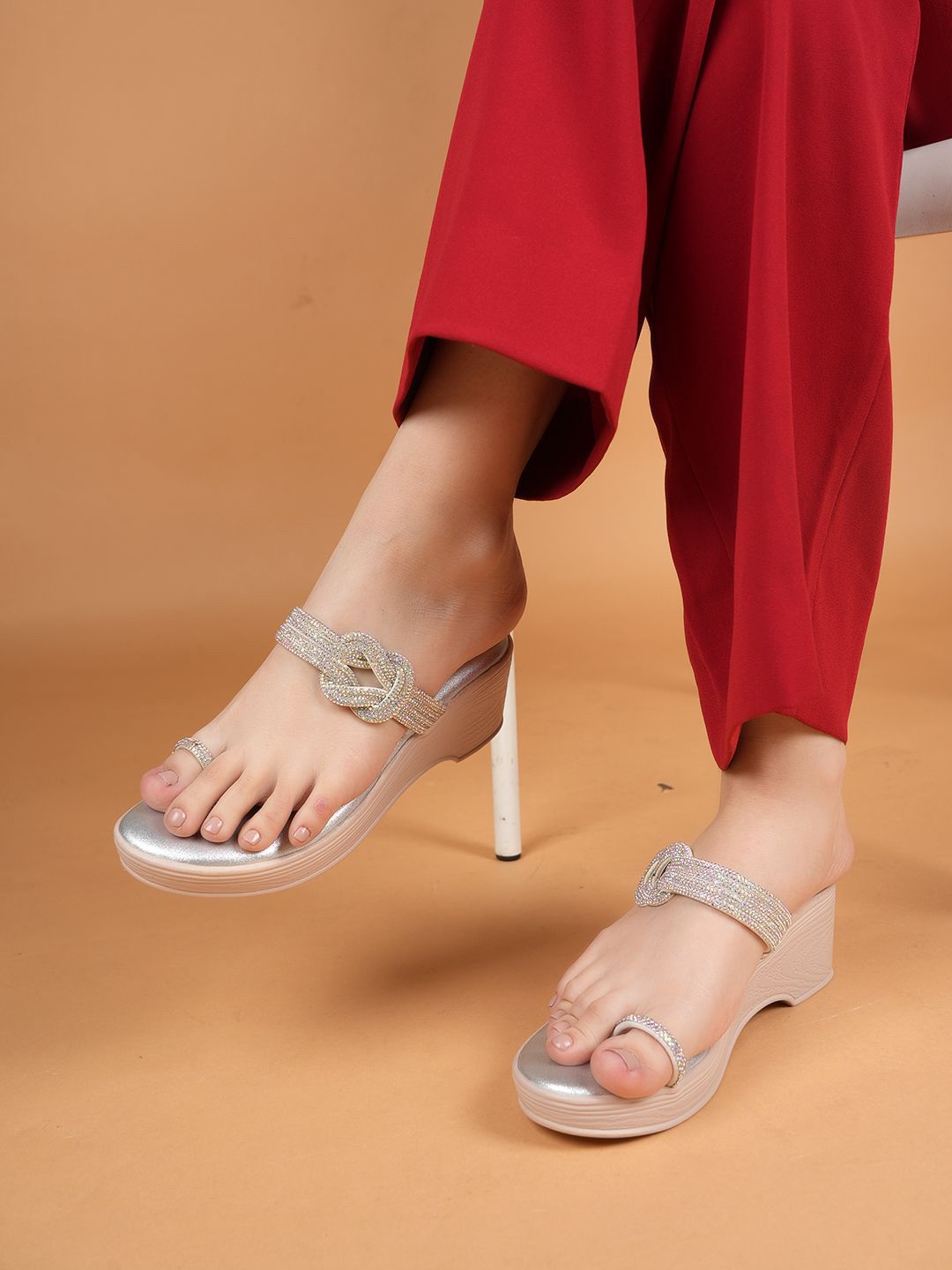 Anouk Embellished Party Wedges for Women