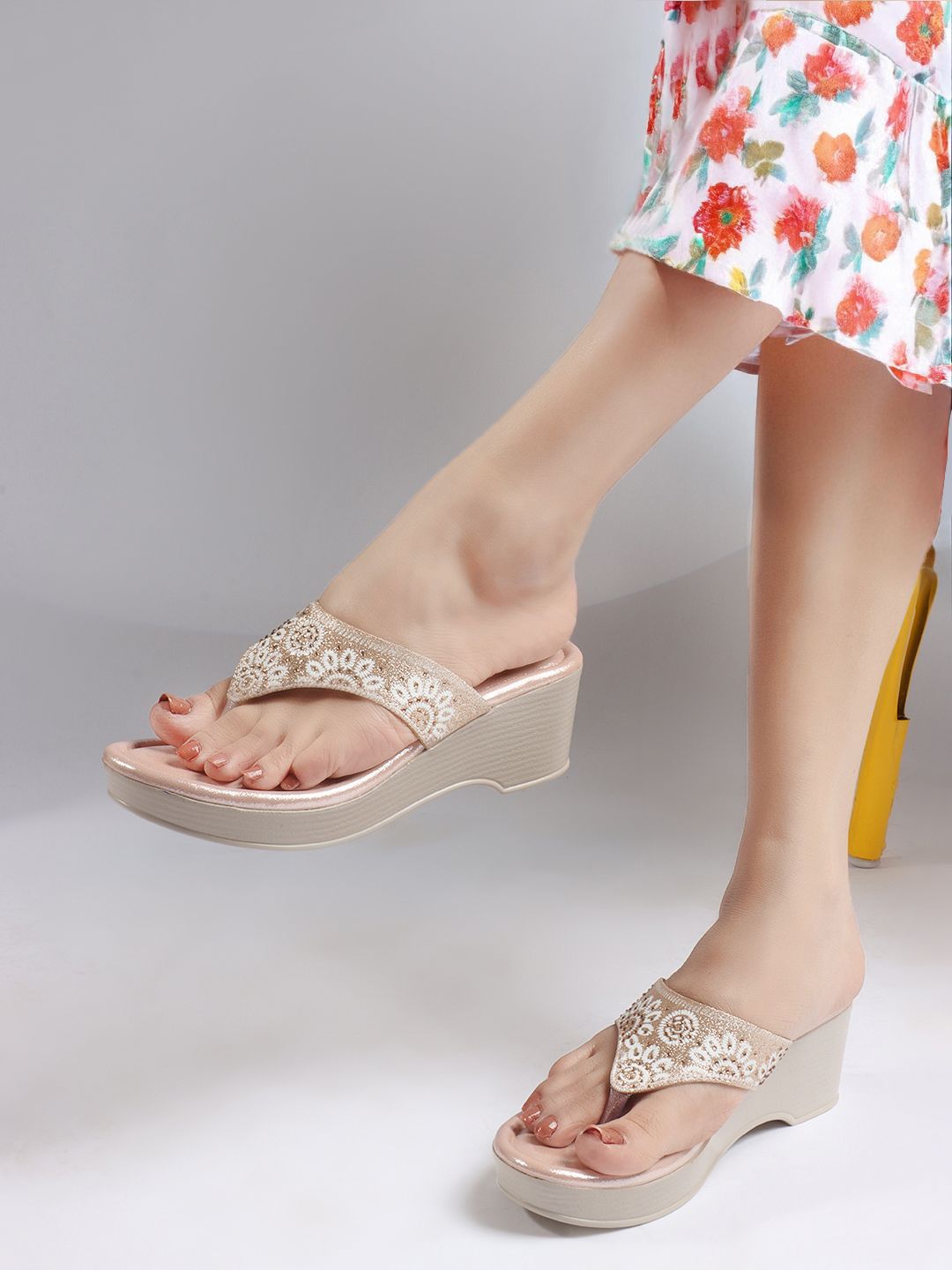 Anouk Printed Summer Wedges for Women