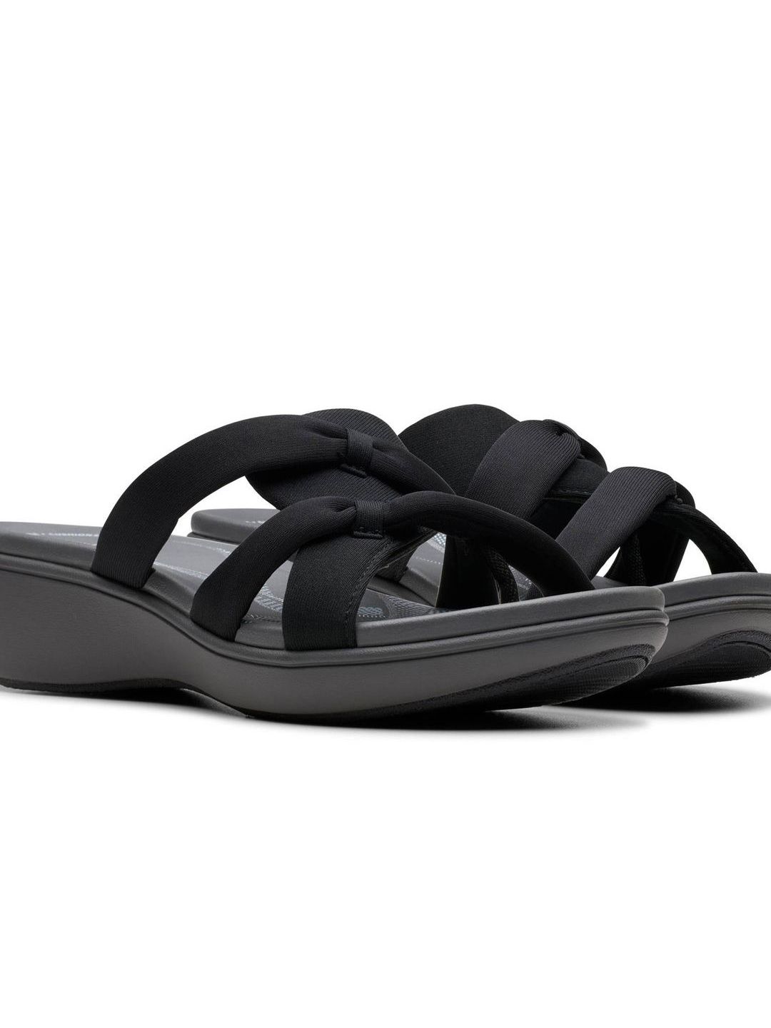 Effortless Chic: Black Knot-Strap Wedges for Women
