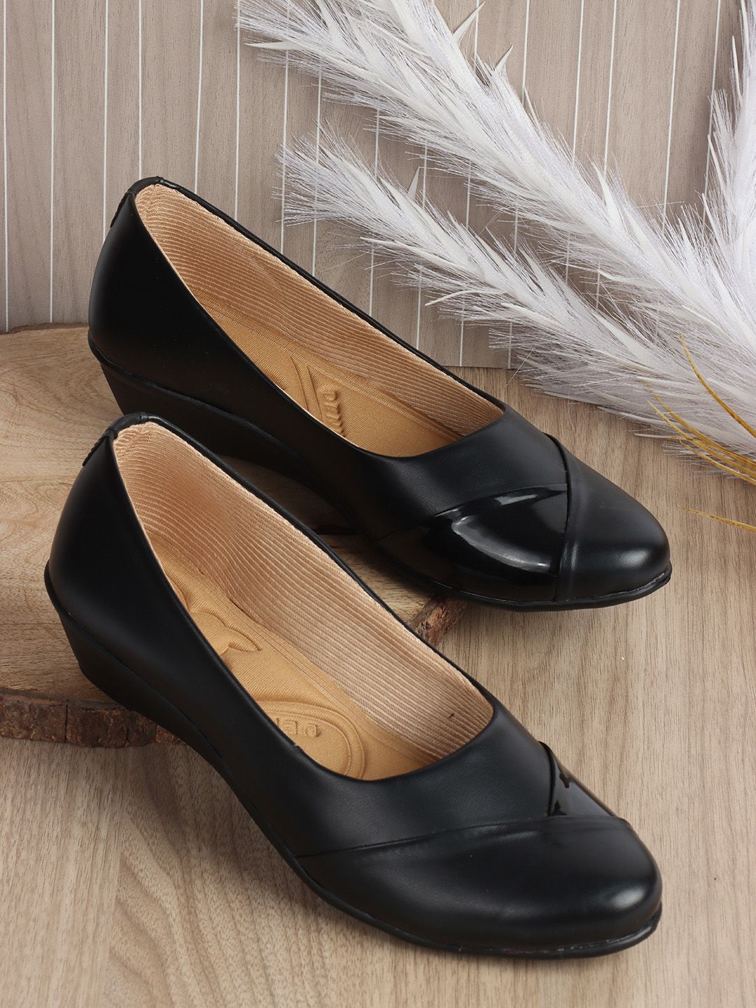 Elegant Black Wedges for Women | Comfortable & Stylish Footwear
